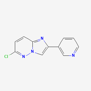 molecular formula C11H7ClN4 B12836525 6-Chloro-2-(pyridin-3-yl)imidazo[1,2-b]pyridazine 