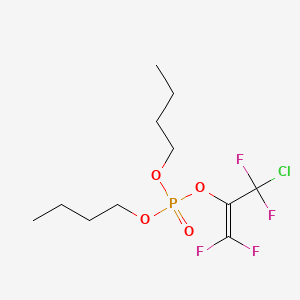 molecular formula C11H18ClF4O4P B12836546 Phosphoric acid, (3-chloro-1,1,3,3-tetrafluoroprop-1-enyl) dibutyl ester CAS No. 73972-74-4