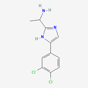 molecular formula C11H11Cl2N3 B12836558 1-(5-(3,4-Dichlorophenyl)-1H-imidazol-2-yl)ethan-1-amine 