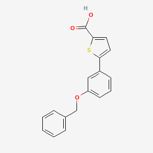 molecular formula C18H14O3S B12836562 5-[3-(Benzyloxy)phenyl]-2-thiophenecarboxylic acid 