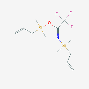 molecular formula C12H22F3NOSi2 B12836563 N-(dimethyl-prop-2-enylsilyl)-1-(dimethyl-prop-2-enylsilyl)oxy-2,2,2-trifluoroethanimine 