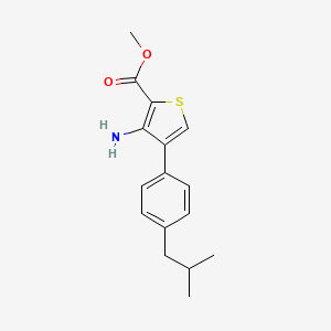 molecular formula C16H19NO2S B12836564 Methyl 3-amino-4-(4-isobutylphenyl)thiophene-2-carboxylate 