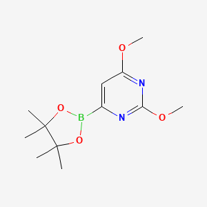 molecular formula C12H19BN2O4 B12836571 2,4-Dimethoxy-6-(4,4,5,5-tetramethyl-1,3,2-dioxaborolan-2-YL)pyrimidine CAS No. 269410-14-2