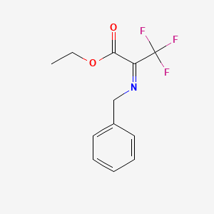 molecular formula C12H12F3NO2 B12836575 Ethyl 2-(benzylimino)-3,3,3-trifluoropropanoate 