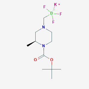 molecular formula C11H21BF3KN2O2 B12836618 potassium (S)-((4-(tert-butoxycarbonyl)-3-methylpiperazin-1-yl)methyl)trifluoroborate 