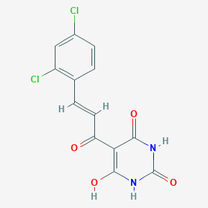 5-[(2E)-3-(2,4-Dichlorophenyl)prop-2-enoyl]-6-hydroxy-1,2,3,4-tetrahydropyrimidine-2,4-dione