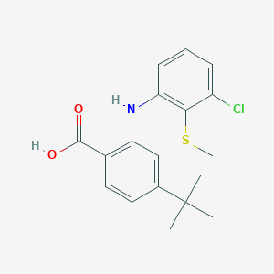 4-(tert-Butyl)-2-((3-chloro-2-(methylthio)phenyl)amino)benzoic acid