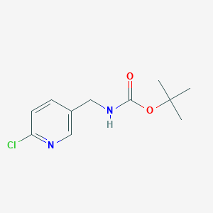molecular formula C11H15ClN2O2 B1283666 叔丁基[(6-氯吡啶-3-基)甲基]氨基甲酸酯 CAS No. 285119-72-4