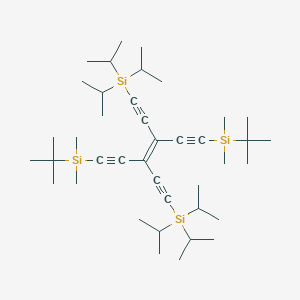 molecular formula C40H72Si4 B12836664 1,6-Bis-(triisopropylsilyl)-3,4-bis[2-(tert-butyldimethylsilyl)ethynyl]-3-hexen-1,5-diyne 