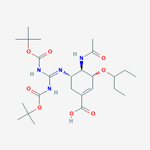 (3R,4R,5S)-4-(acetylamino)-5-[[(Z)-[[(1,1-dimethylethoxy)carbonyl]amino][[(1,1-dimethylethoxy)carbonyl]imino]methyl]amino]-3-(1-ethylpropoxy)-1-cyclohexene-1-carboxylic acid