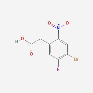 molecular formula C8H5BrFNO4 B12836745 4-Bromo-5-fluoro-2-nitrophenylacetic acid 