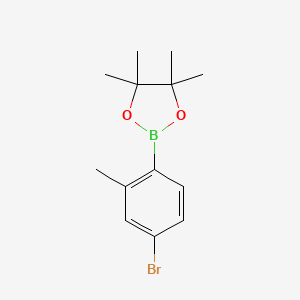 molecular formula C13H18BBrO2 B1283676 2-(4-Bromo-2-methylphenyl)-4,4,5,5-tetramethyl-1,3,2-dioxaborolane CAS No. 321574-04-3
