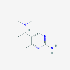 molecular formula C9H16N4 B12836769 5-(1-(Dimethylamino)ethyl)-4-methylpyrimidin-2-amine CAS No. 1315368-44-5