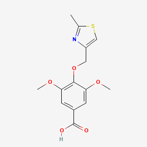 3,5-Dimethoxy-4-[(2-methyl-1,3-thiazol-4-yl)methoxy]benzoic acid