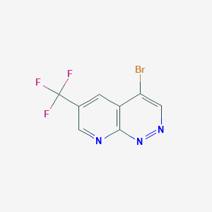 molecular formula C8H3BrF3N3 B12836798 4-Bromo-6-(trifluoromethyl)pyrido[2,3-c]pyridazine 