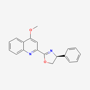 molecular formula C19H16N2O2 B12836804 (S)-2-(4-Methoxyquinolin-2-yl)-4-phenyl-4,5-dihydrooxazole 