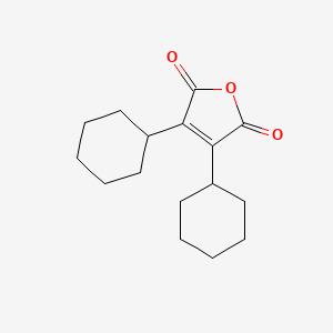 molecular formula C16H22O3 B12836810 3,4-Dicyclohexylfuran-2,5-dione 