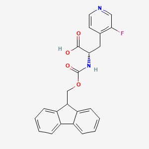 molecular formula C23H19FN2O4 B12836812 (S)-2-((((9H-Fluoren-9-yl)methoxy)carbonyl)amino)-3-(3-fluoropyridin-4-yl)propanoic acid 