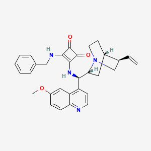 3-(Benzylamino)-4-(((R)-(6-methoxyquinolin-4-yl)((1S,2R,4S,5R)-5-vinylquinuclidin-2-yl)methyl)amino)cyclobut-3-ene-1,2-dione