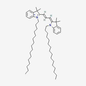 molecular formula C55H89N2+ B12836836 (2Z)-1-hexadecyl-2-[(E)-3-(1-hexadecyl-3,3-dimethylindol-1-ium-2-yl)prop-2-enylidene]-3,3-dimethylindole 