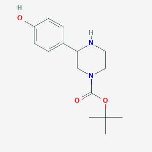 molecular formula C15H22N2O3 B1283688 1-Boc-3-(4-羟基苯基)哌嗪 CAS No. 889956-81-4