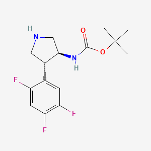 molecular formula C15H19F3N2O2 B12836885 tert-Butyl ((3S,4R)-4-(2,4,5-trifluorophenyl)pyrrolidin-3-yl)carbamate 