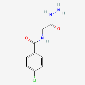 molecular formula C9H10ClN3O2 B12836932 4-Chloro-N-hydrazinocarbonylmethyl-benzamide 