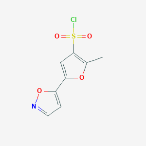 2-Methyl-5-(1,2-oxazol-5-yl)furan-3-sulfonyl chloride