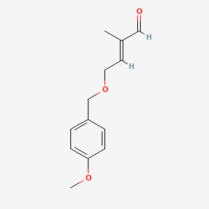 molecular formula C13H16O3 B12836991 (E)-4-((4-methoxybenzyl)oxy)-2-methylbut-2-enal 