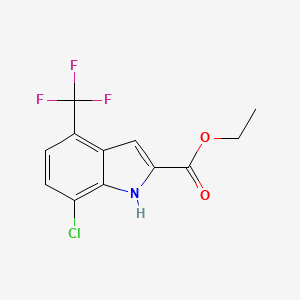 7-Chloro-4-trifluoromethyl-1H-indole-2-carboxylic acid ethyl ester