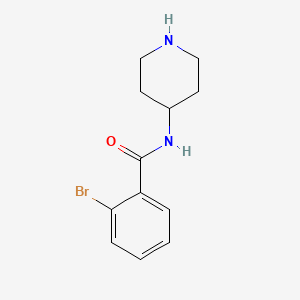 molecular formula C12H15BrN2O B12837028 2-Bromo-n-(piperidin-4-yl)benzamide 