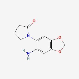 1-(6-Amino-1,3-benzodioxol-5-yl)pyrrolidin-2-one
