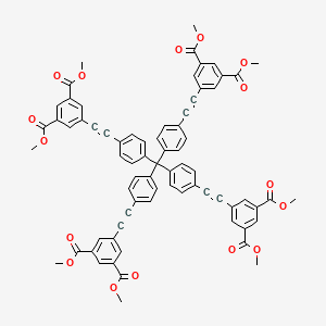 Octamethyl 5,5',5'',5'''-((methanetetrayltetrakis(benzene-4,1-diyl))tetrakis(ethyne-2,1-diyl))tetraisophthalate