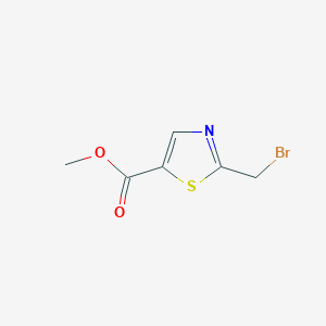 molecular formula C6H6BrNO2S B12837124 Methyl 2-(bromomethyl)thiazole-5-carboxylate 