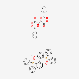 molecular formula C56H46O12P2 B12837152 (2S,3S)-2,3-dibenzoyloxybutanedioic acid;1-diphenylphosphoryl-2-(2-diphenylphosphoryl-6-methoxyphenyl)-3-methoxybenzene 