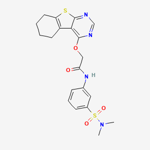 N-(3-(N,N-Dimethylsulfamoyl)phenyl)-2-((5,6,7,8-tetrahydrobenzo[4,5]thieno[2,3-d]pyrimidin-4-yl)oxy)acetamide