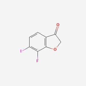 molecular formula C8H4FIO2 B12837178 7-Fluoro-6-iodobenzo[b]furan-3(2H)-one 