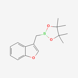 molecular formula C15H19BO3 B12837203 2-(Benzofuran-3-ylmethyl)-4,4,5,5-tetramethyl-1,3,2-dioxaborolane 