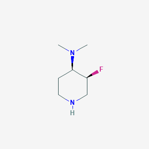 molecular formula C7H15FN2 B12837230 (3S,4R)-3-Fluoro-N,N-dimethylpiperidin-4-amine 