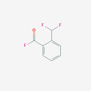 molecular formula C8H5F3O B12837234 2-(Difluoromethyl)benzoyl fluoride CAS No. 70093-44-6