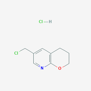 6-(Chloromethyl)-3,4-dihydro-2H-pyrano[2,3-b]pyridine hydrochloride