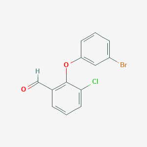 molecular formula C13H8BrClO2 B12837260 2-(3-Bromophenoxy)-3-chlorobenzaldehyde 