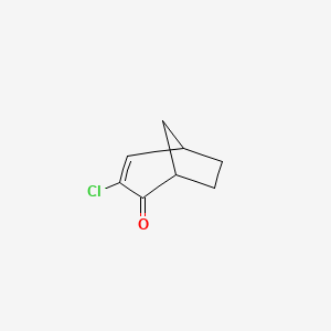 molecular formula C8H9ClO B12837271 3-Chlorobicyclo[3.2.1]oct-3-en-2-one CAS No. 51145-45-0