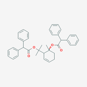 molecular formula C38H38O4 B12837298 [(1R)-2-[2-(2,2-diphenylacetyl)oxypropan-2-yl]-1-methylcyclohex-3-en-1-yl] 2,2-diphenylacetate 