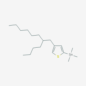 molecular formula C19H36SSn B12837304 (4-(2-Butyloctyl)thiophen-2-yl)trimethylstannane 