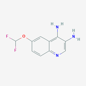 molecular formula C10H9F2N3O B12837306 6-(Difluoromethoxy)quinoline-3,4-diamine 