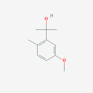 molecular formula C11H16O2 B12837328 2-(5-Methoxy-2-methylphenyl)propan-2-ol 