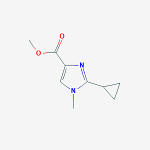 molecular formula C9H12N2O2 B12837390 Methyl 2-cyclopropyl-1-methyl-1H-imidazole-4-carboxylate 