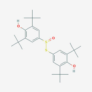 molecular formula C28H42O3S2 B12837418 S-(3,5-Di-tert-butyl-4-hydroxyphenyl) 3,5-di-tert-butyl-4-hydroxybenzenesulfinothioate 