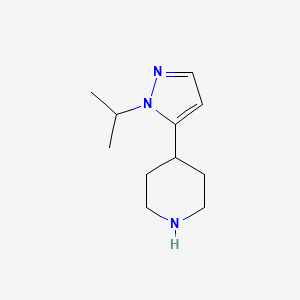 molecular formula C11H19N3 B12837435 4-(1-Isopropyl-1H-pyrazol-5-yl)piperidine 